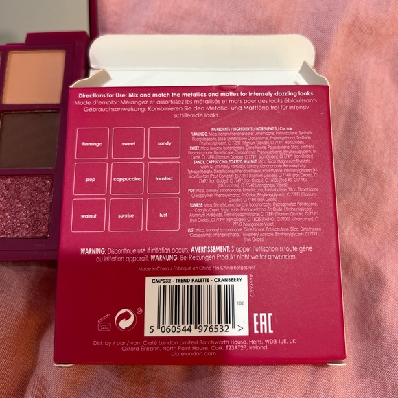 NEW Ciate London Cranberry Eyeshadow Palette - Picture 7 of 9